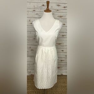 J.Crew cotton eyelet sleeveless A-line sundress